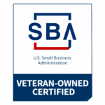 Logo of the U.S. Small Business Administration with Veteran-Owned Certified label.