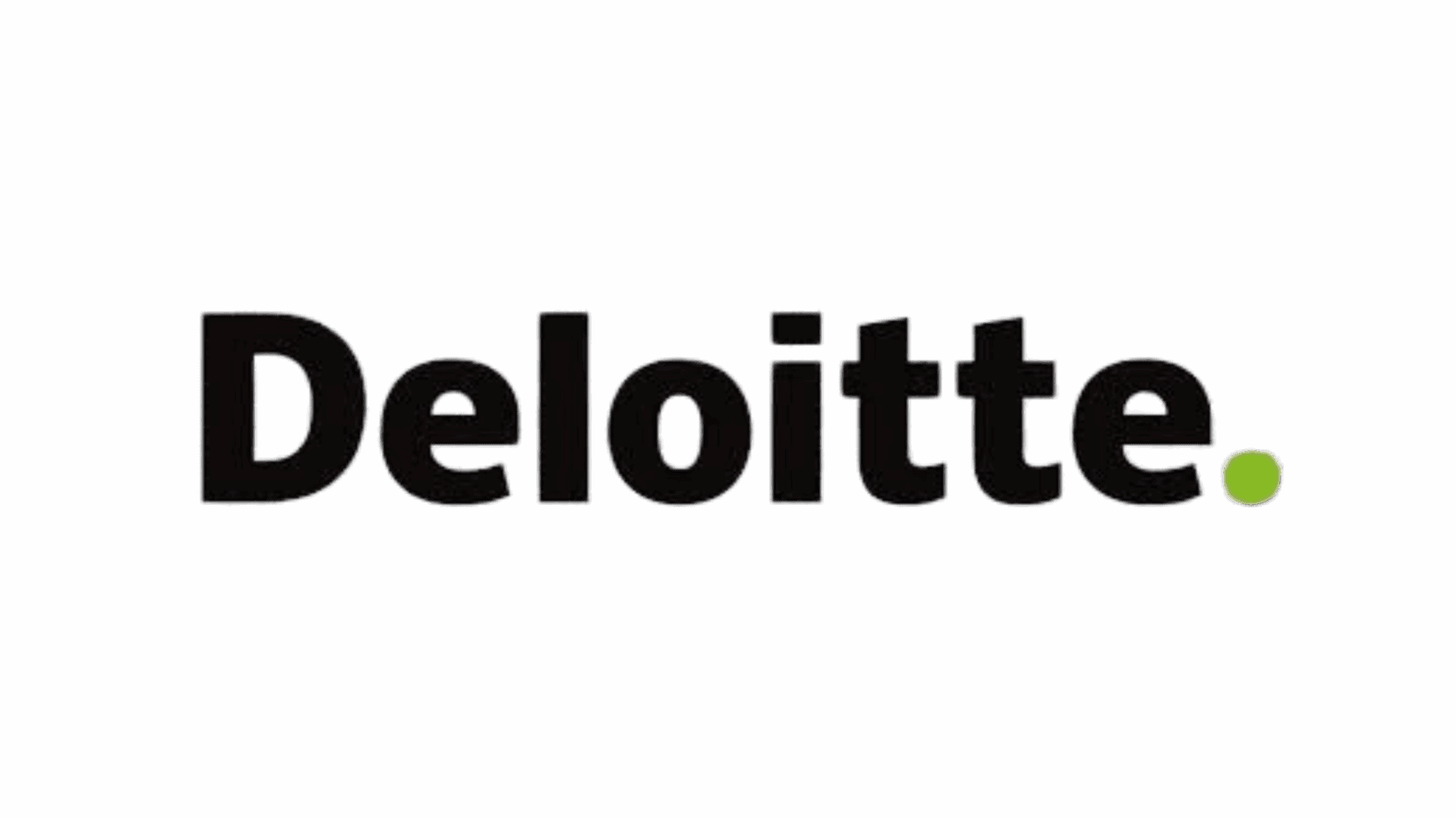 Deloitte logo on a black background.